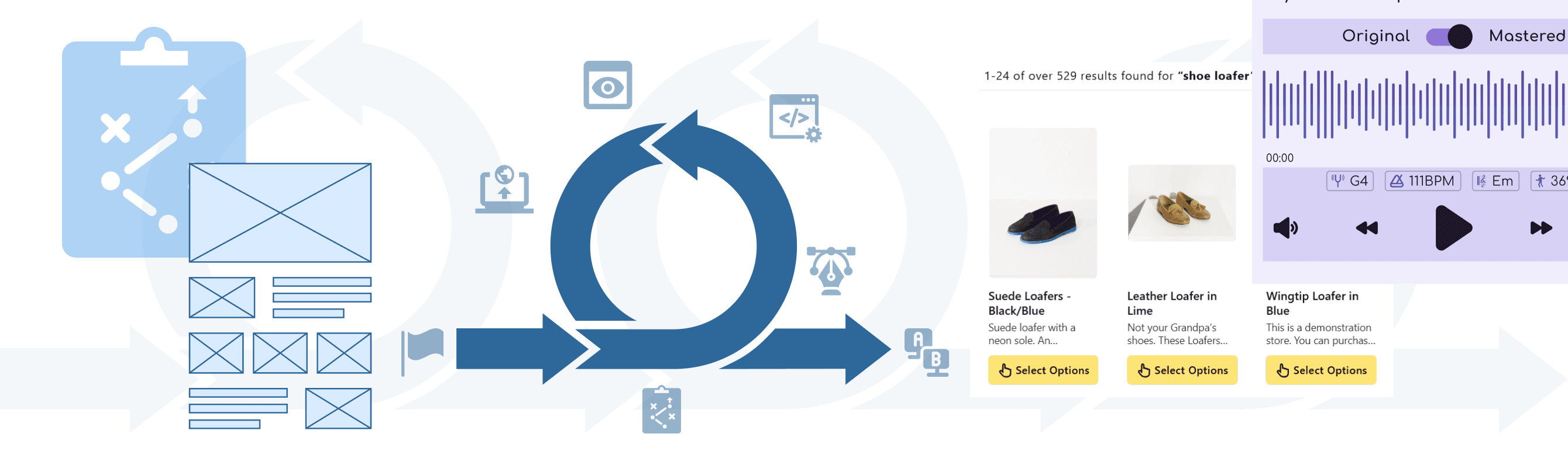 Create wireframe and mockups for website
